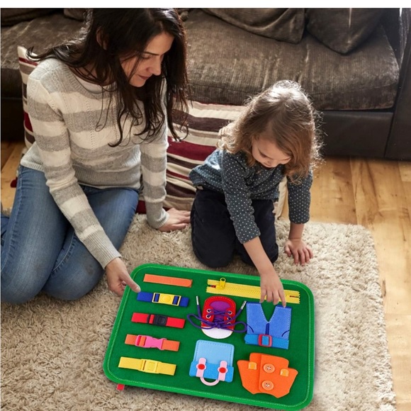 GIFTINBOX Toddler🧒🏻👧🏻Montessori Sensory Activity Busy Board - Picture 7 of 9